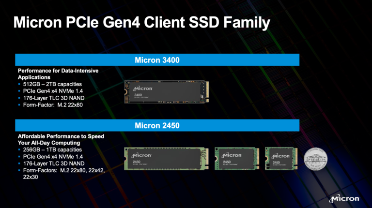 Micron: Neue SSDs mit 176-Layer NAND-Chips und neues DRAM im 1-Alpha-Fertigungsprozess